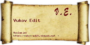 Vukov Edit névjegykártya